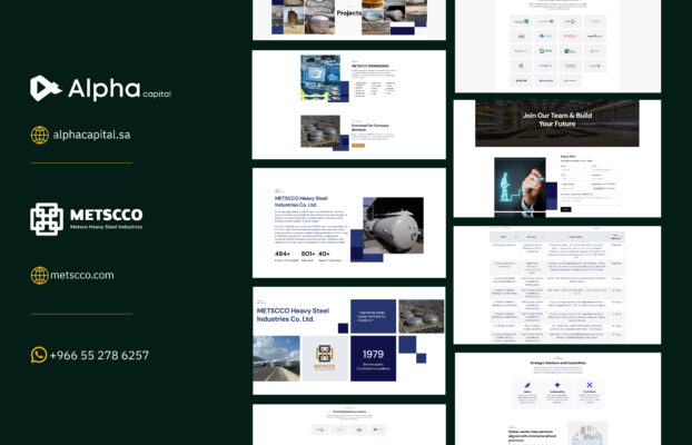 تصميم موقع إلكتروني لشركة صناعية -شركة METSCCO  للصناعات الحديدية الثقيلة​